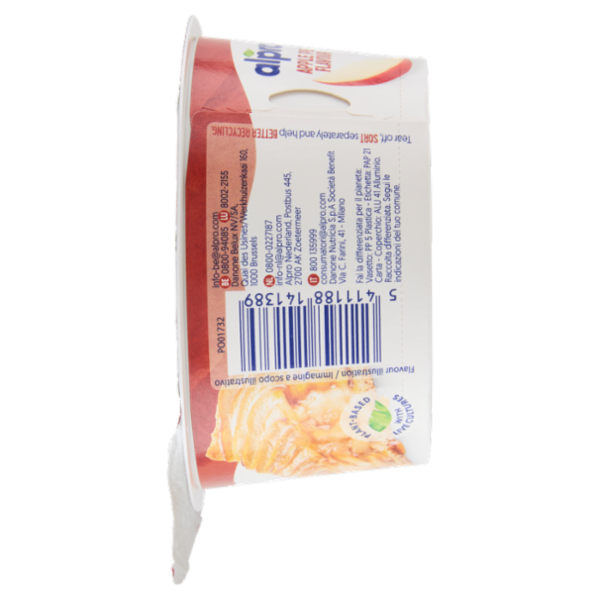 ALPRO Alternativa Vegetale allo Yogurt, Gusto Torta di Mele, Fonte di Calcio, Basso in grassi, 135g