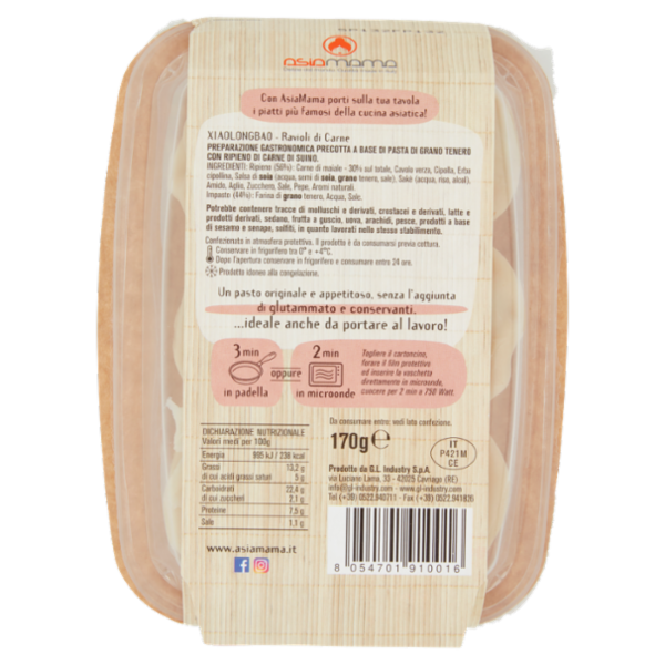 asia mama Ravioli Xiaolongbao con Carne 170 g