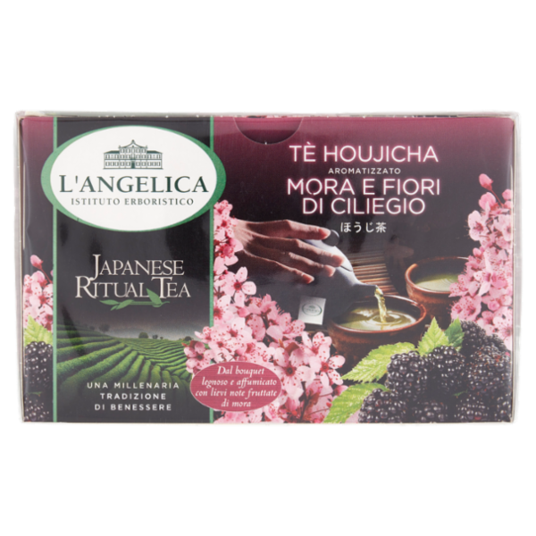 L'Angelica Japanese Ritual Tea Tè Houjicha Aromatizzato Mora e Fiori di Ciliegio 15 Filtri 22,5g