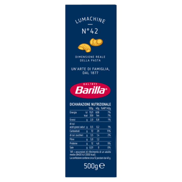 Barilla Pasta Lumachine n.42 500g