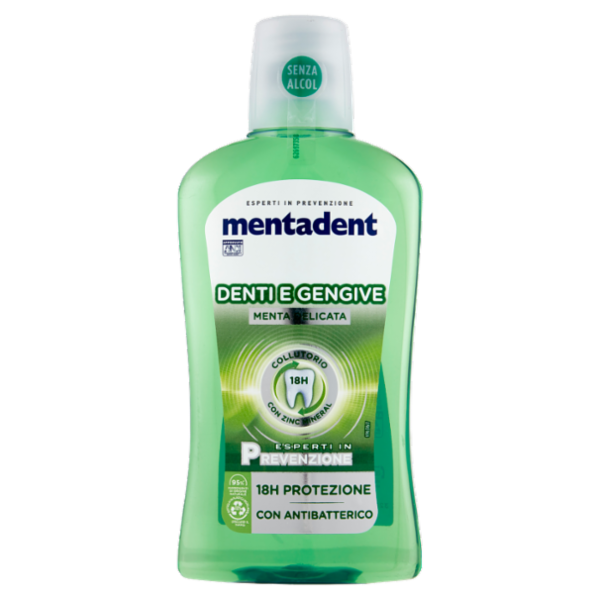 Mentadent Collutorio con Zinc Mineral Denti e Gengive 500 ml