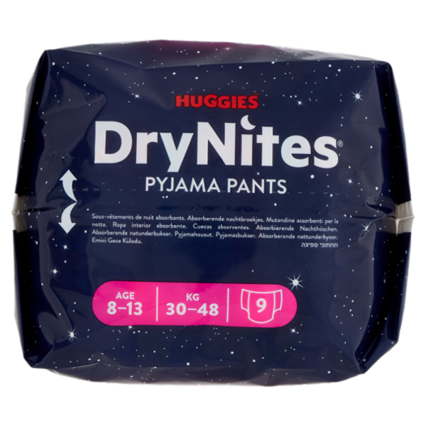 Huggies DryNites Pyjama Pants Age 8-13 30-48 Kg 9 pz
