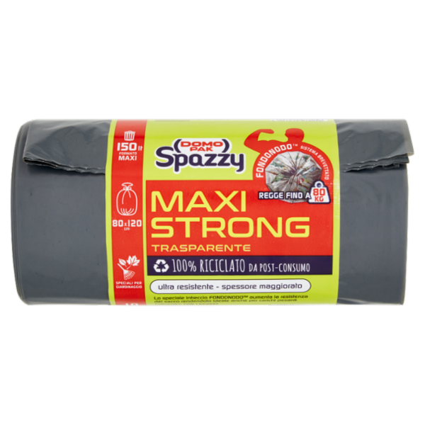 Domopak Spazzy Maxi Strong Trasparente 150 lt 80x120 cm 10 pz