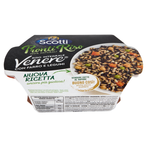 Riso Scotti Naturalissimi Bio Riso Integrale Venere con Farro e Legumi 180 g