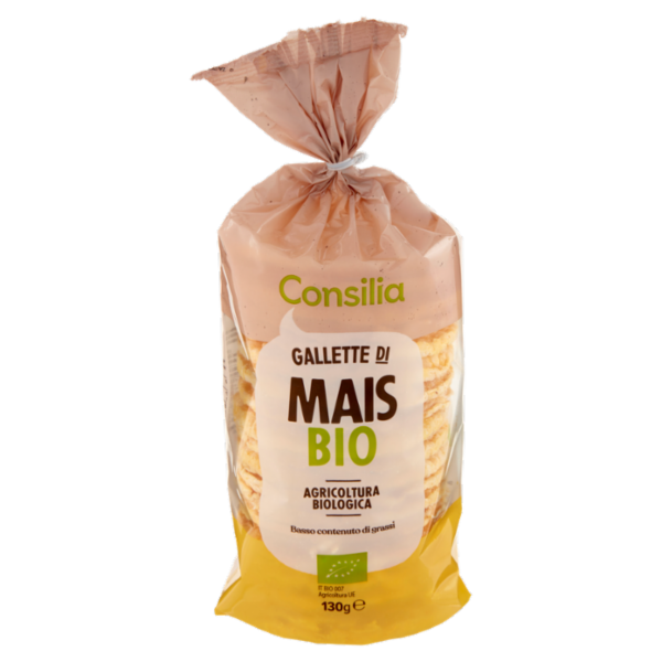 Consilia Gallette di Mais a Basso Contenuto di Grassi Biologiche 130 g