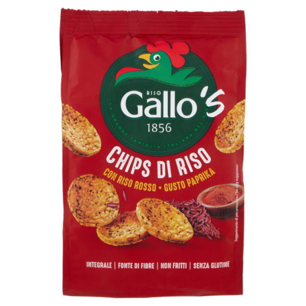 Riso Gallo's Chips di Riso con Riso Rosso Gusto Paprika 40 g
