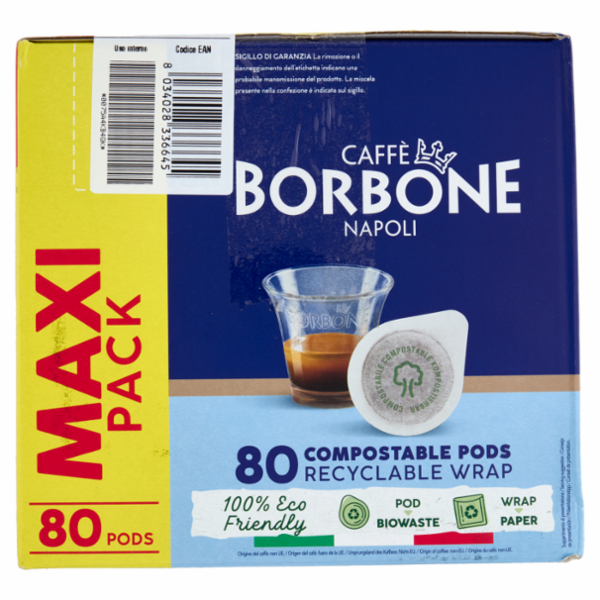Caffè Borbone Miscela Decisa Cialde Compostabili 80 x 7,2 g