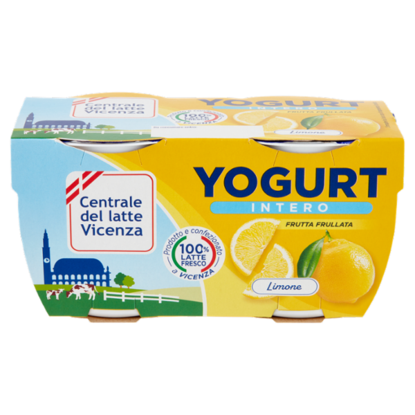 Centrale del latte Vicenza Yogurt Intero Frutta Frullata Limone 2 x 125 g