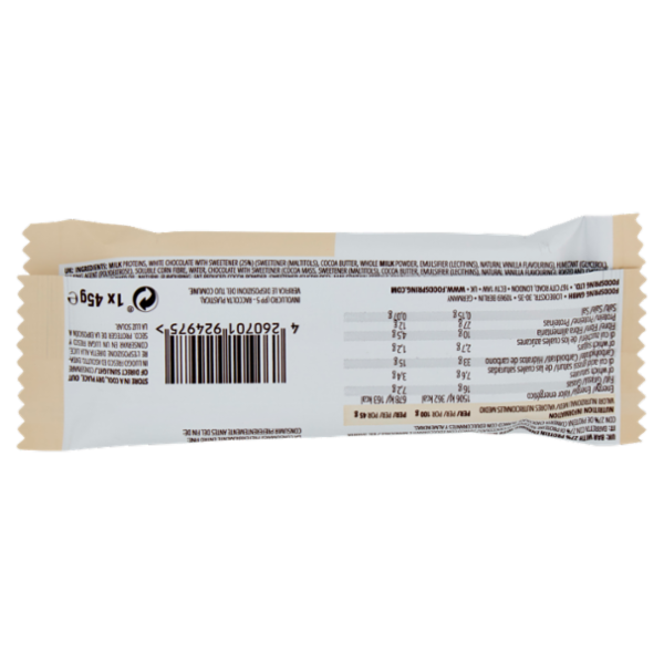 foodspring Protein Bar Extra Chocolate White Choc Almond 1 x 45 g