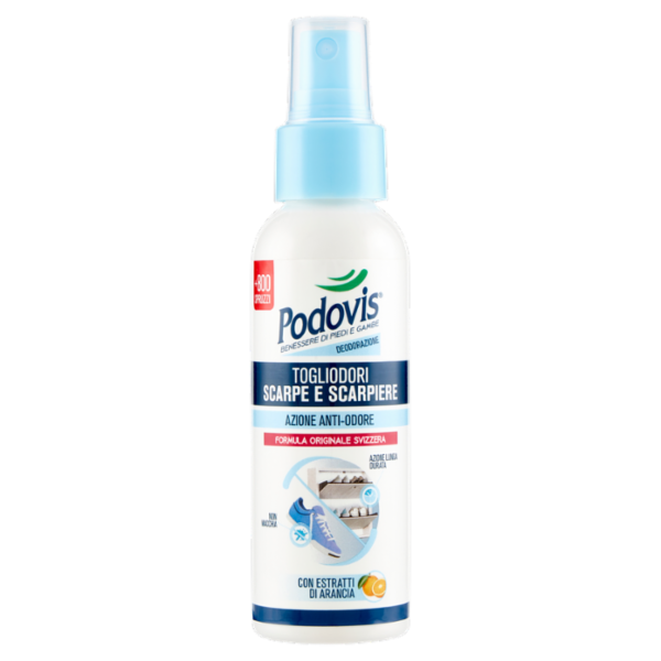 Podovis Deodorazione Togliodori Scarpe e Scarpiere 100 ml