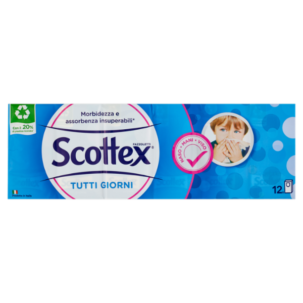 Scottex Tutti Giorni Fazzoletti 3 veli 12 pz