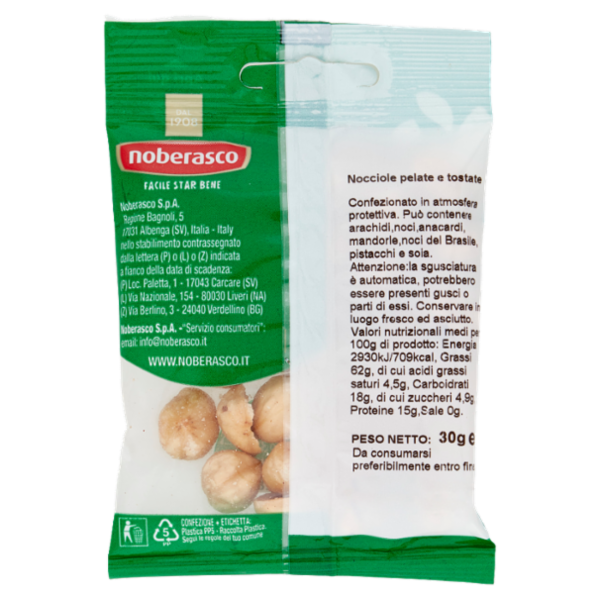 noberasco € 0,99 Nocciole Pelate Tostate 30 g