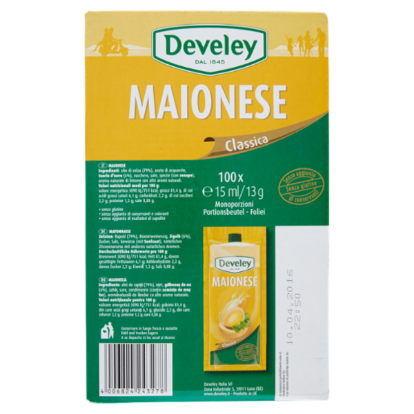 Develey Maionese classica 100 x 15 ml