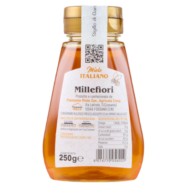 Piemonte Miele Miele Italiano Millefiori 250 g