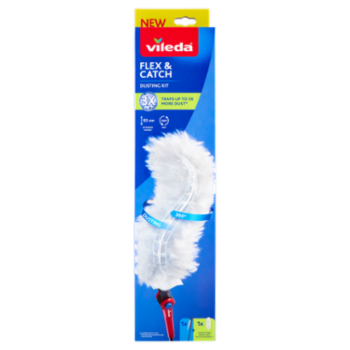 Vileda Flex & Catch Dusting Kit Sistema Long Handle + 1 Ricambio