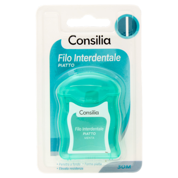 Consilia Filo Interdentale Cerato Piatto Menta 30 m