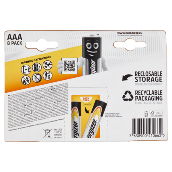 Energizer Alkaline Power AAA 8 pz