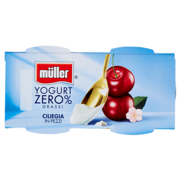 müller Yogurt Zero% Grassi Ciliegia in Pezzi 2 x 125 g