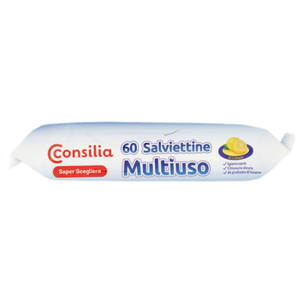 Consilia Saper Scegliere Salviettine Multiuso Superfici dure al Limone 60 pz