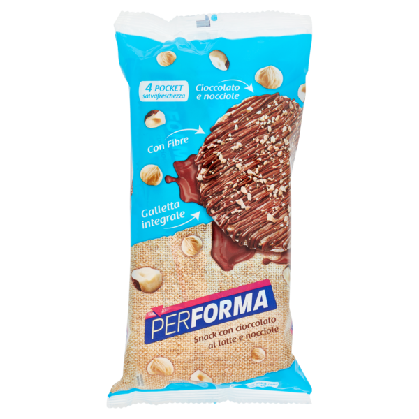 Performa Snack gallette con cioccolato al latte e nocciole - 8 x 17,75 g