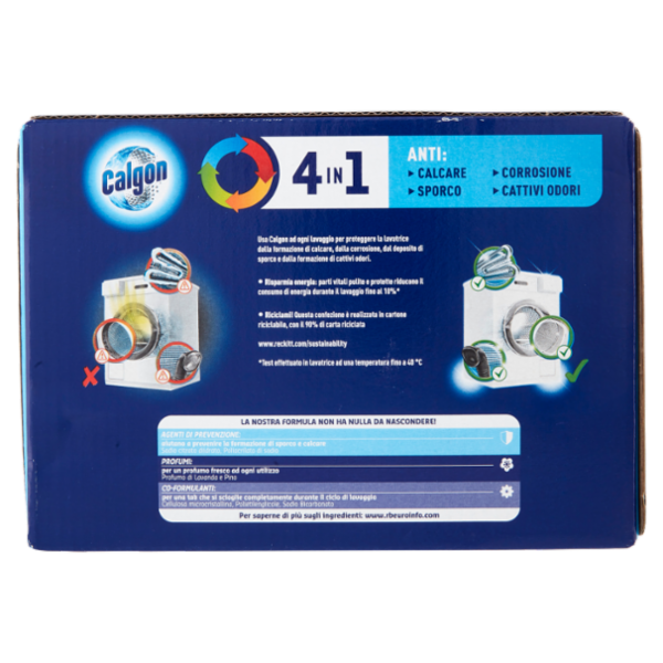 Calgon Power Tabs 4in1 Anticalcare lavatrice 30 Tabs 390 gr