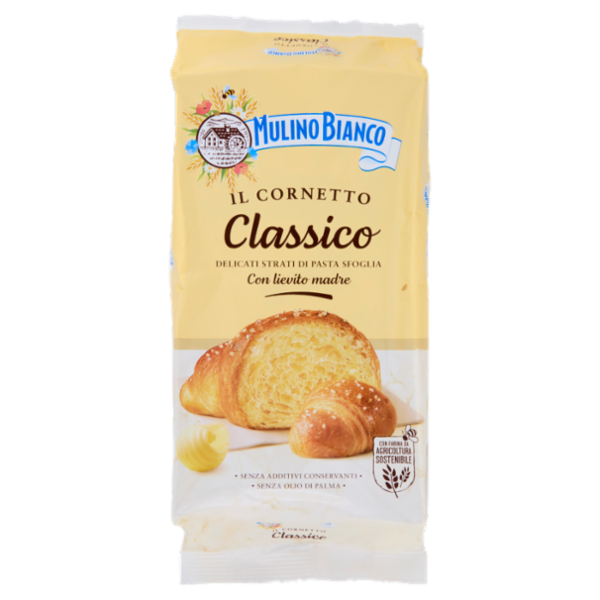 Mulino Bianco Cornetti Classici Merenda senza Additivi Conservanti 6 pezzi 240g
