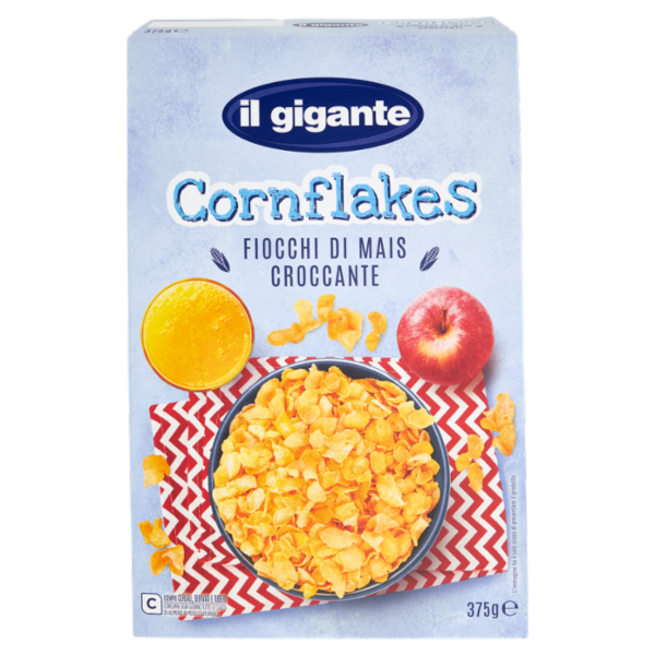 IL GIGANTE Cornflakes Fiocchi di Mais Croccante 375 g