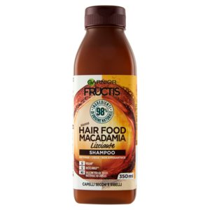 Garnier Fructis Hair Food, Shampoo Lisciante Macadamia Per Capelli Da Lisciare, 350 Ml