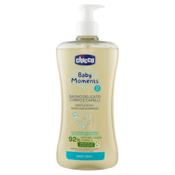 chicco Baby Moments Bagno Delicato Corpo e Capelli 0m+ 500 mL