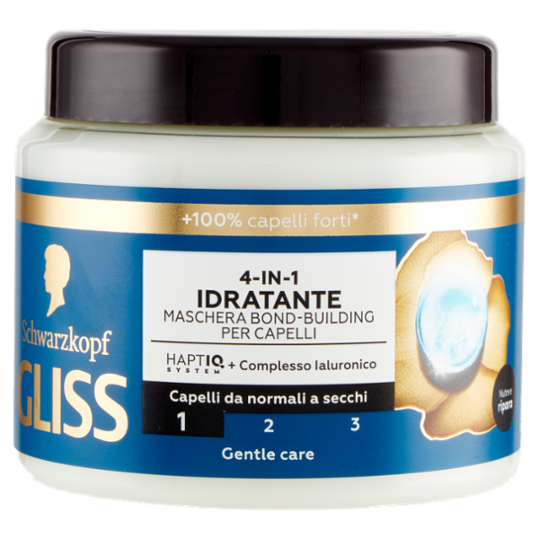 Gliss 4-in-1 Idratante Maschera Bond-Building per Capelli 400 ml