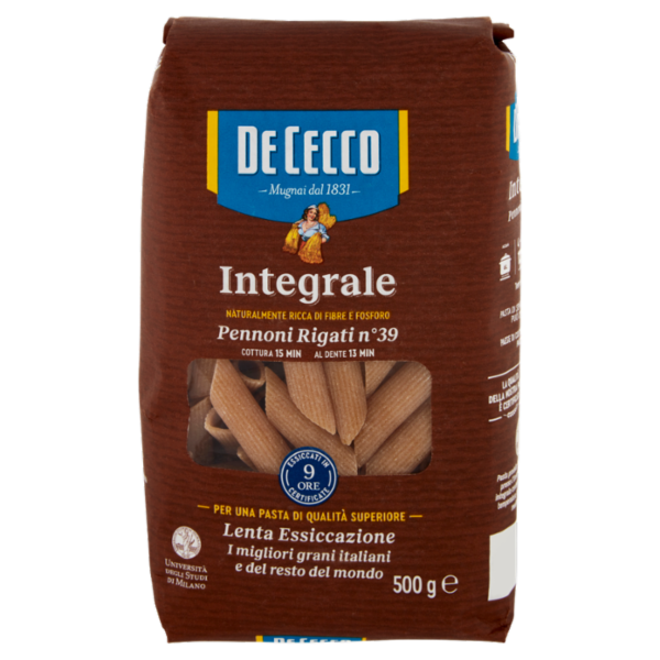 De Cecco Integrale Pennoni Rigati n° 39 500 g