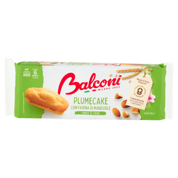 Balconi Plumecake con Farina di Mandorle 6 x 33 g