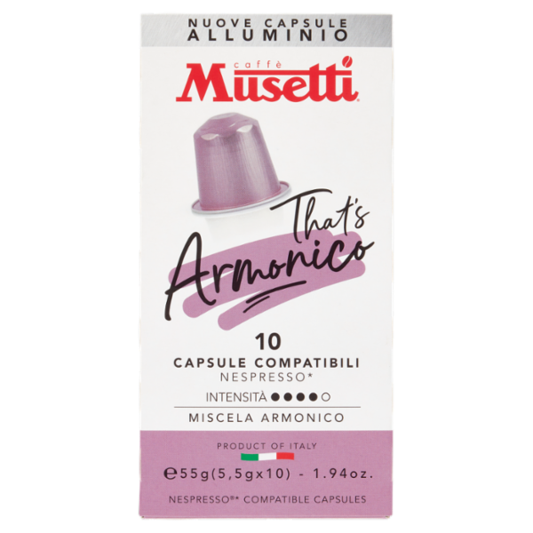 caffè Musetti That's Armonico 10 Capsule Compatibili Nespresso* 10 x 5,5 g
