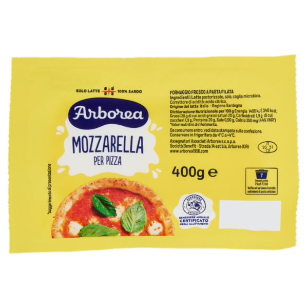 Arborea Mozzarella per Pizza 400 g