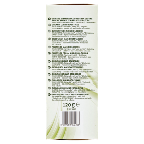 Valledoro Sungri grissini di mais biologici 120g
