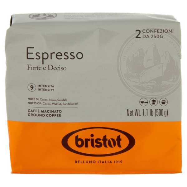 bristot Espresso Caffè Macinato 2 x 250 g