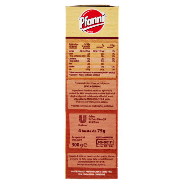 Pfanni Purè di Patate in Fiocchi 4 x 75 g