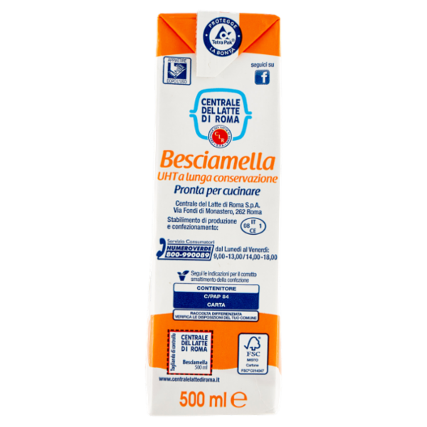 Centrale del Latte di Roma Besciamella Pronta per cucinare 500 ml