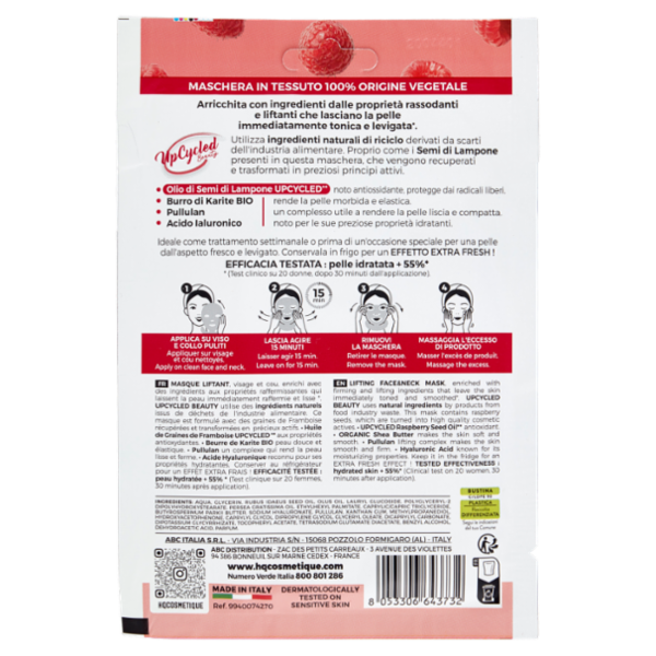 HQ Ingredients Maschera Viso-Collo Perfecting Lampone