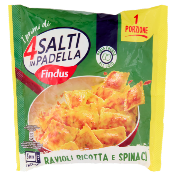 4 Salti in Padella Findus Ravioli Ricotta e Spinaci al pomodoro 300 g