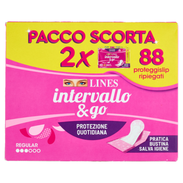 Lines intervallo & go Regular proteggislip ripiegati 88 pz