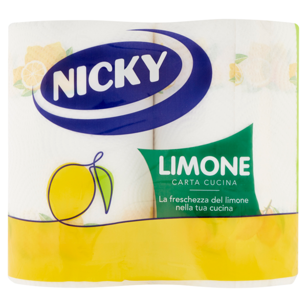 Nicky Carta Cucina Limone Maxi Rotoli 2 pz