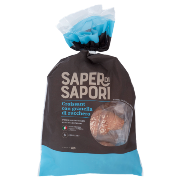 Selex Saper di Sapori Croissant con Granella di Zucchero 6x55g