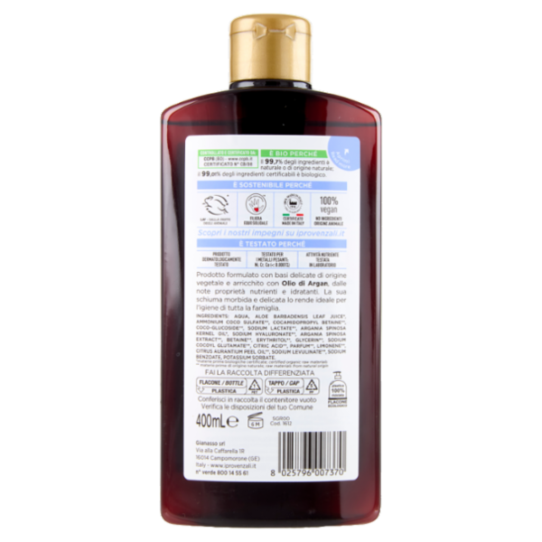 I Provenzali Bio Bagnodoccia Biologico Argan 400 mL