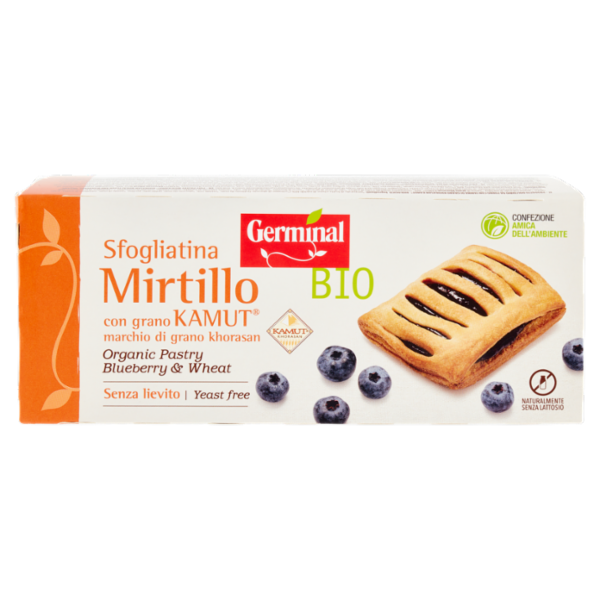 Germinal Bio Sfogliatina Mirtillo con grano Kamut 4 x 50 g