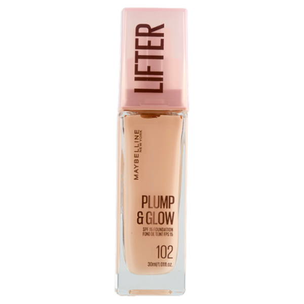 Maybelline New York Lifter Plump & Glow Fondotinta 102 30 ml