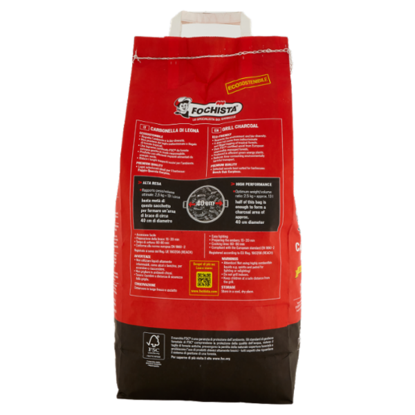 Fochista Carbonella di Legna Premium Quality 2,5 kg