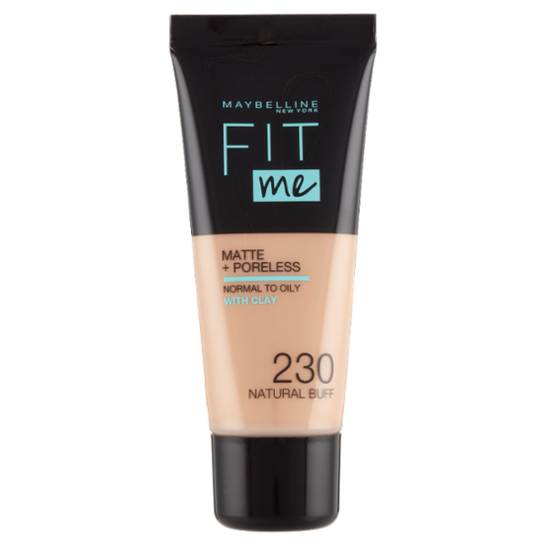 Maybelline New York Fondotinta Fit Me Matte&Poreless, Finish Opacizzante, 230 Natural Buff