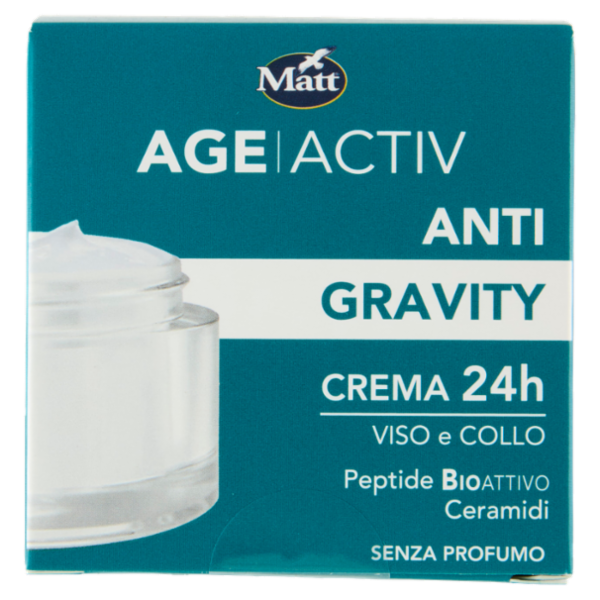 Matt Age Activ Anti Gravity Crema 24h Viso e Collo Peptide Bioattivo Ceramidi 50 ml