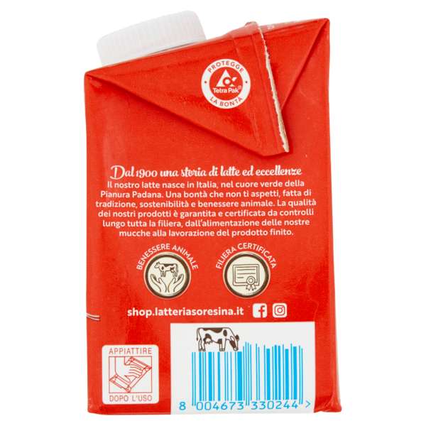 Latteria Soresina Latte Soresina Parzialmente Scremato UHT a Lunga Conservazione 500 ml